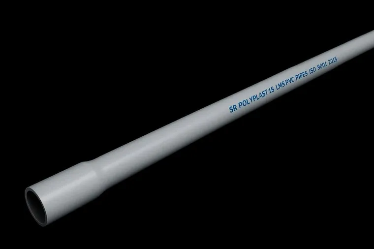 25mm grey ISI PVC conduit pipe with SR Polyplast marking — Ahmedabad